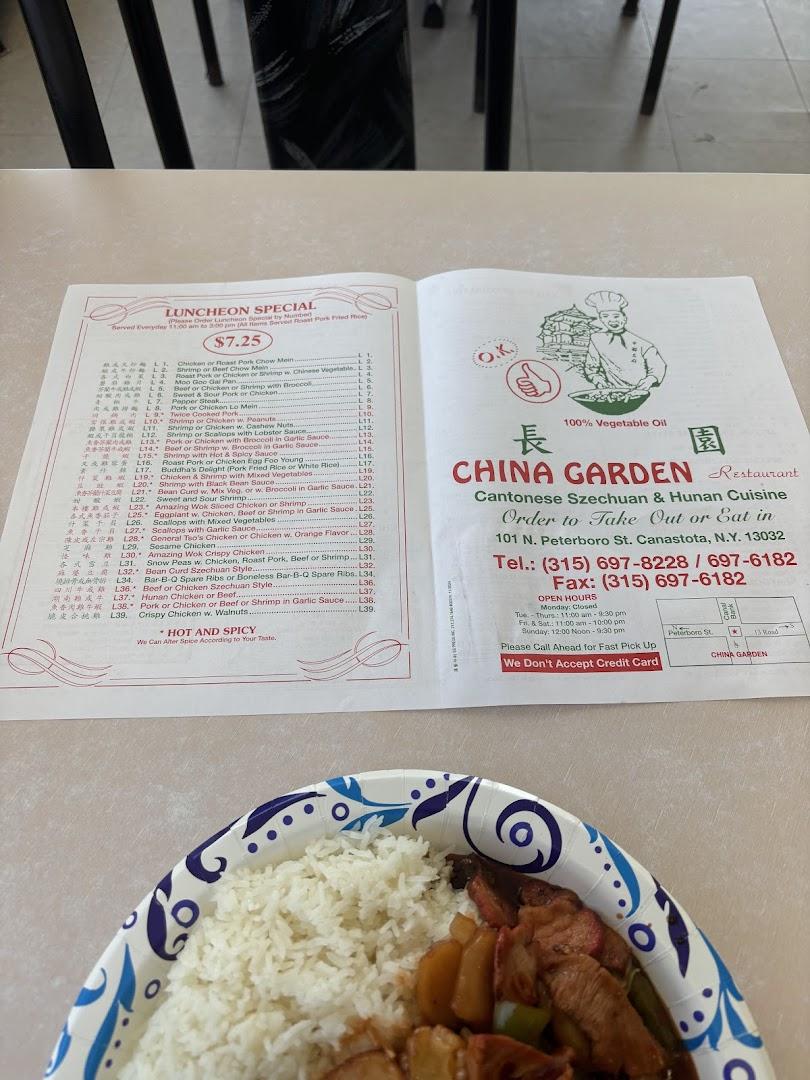 China Garden Menu